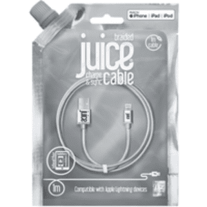 Juice Braided Lightning To USB Cable 1m - Very Good - White